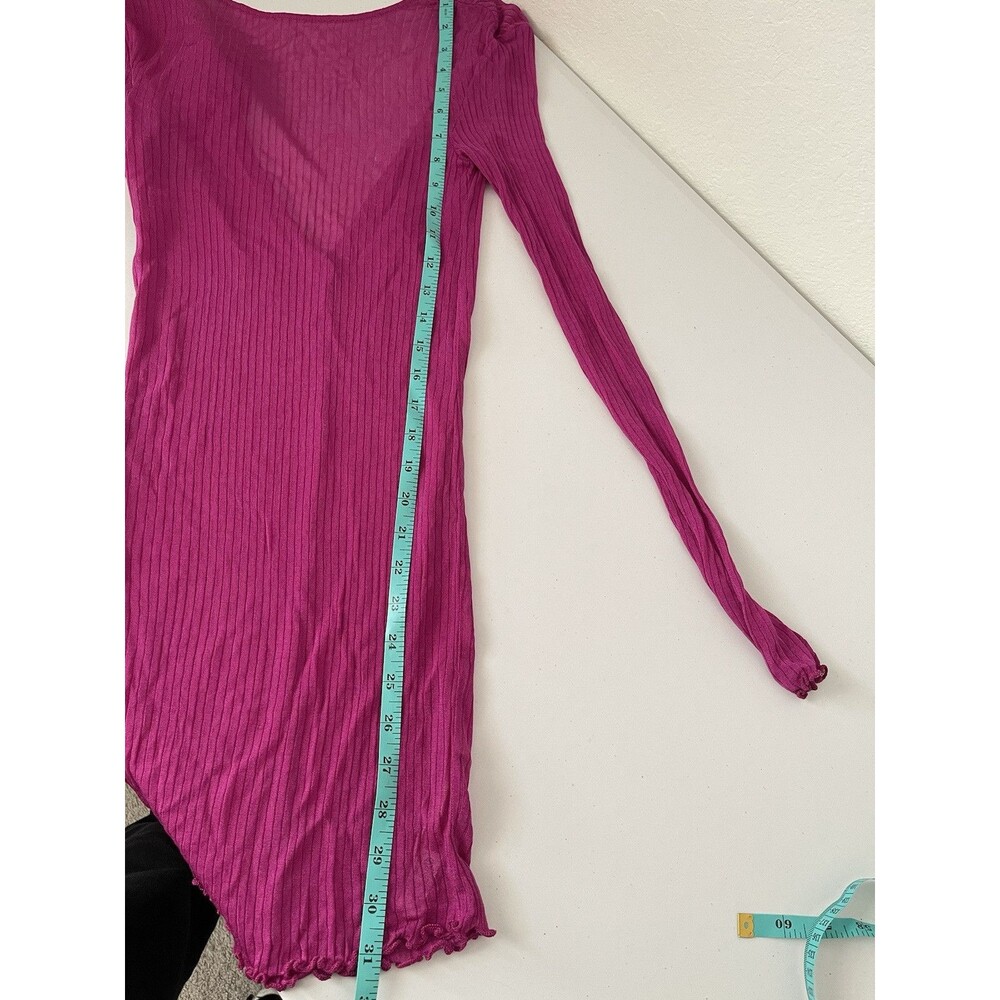 Intimately Free People OB1934629 Women's Sz XS Fuschia Sheer Luck Nightee $88 - Picture 6 of 10